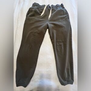 MOTHER women’s army green Sweatpants with Cream Drawstring